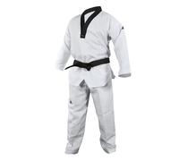 adidas Adi Start II Black V-Neck Black Belt Taekwondo Dobok Uniform - 180