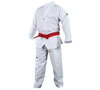adidas Adi Start II White V-Neck Student Taekwondo Dobok Uniform, White, 4