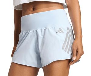 adidas Adi365 Formation Womens Running Shorts Blue 3 Inch Zip Pocket Lined Run