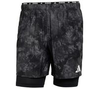 adidas - Adi365 Spray Dye 2in1 Shorts - Running shorts size XXL, black/grey