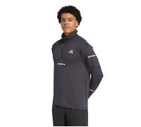 adidas adi365 Warm Half-Zip Running Shirt for Men - Black Lightweight Top for Cool Weather Training