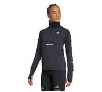 adidas adi365 Warm Half-Zip Shirt for Women - Black Running Top with Zip, Perfect for Training and Outdoor Activities