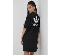 ADIDAS ADICOLOR CLASSICS BIG TREFOIL LOGO LOOSE TEE DRESS - BLACK HC2052 WOMEN S