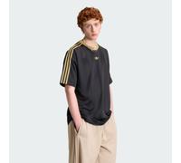 adidas Originals Mens Oversized Fit Adicolour Jacquard Jersey T-Shirt - Colour: KS7434 Black/Dark Football Gold - Size: Medium