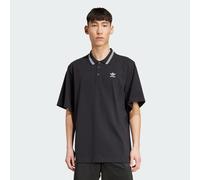 adidas Originals Men's Loose Polo, Black/White, Size M, Men Black/White