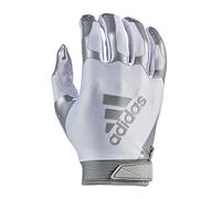 adidas ADIFAST 3.0 Football Receiver Glove, White/Silver, Small