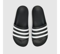 adidas Adilette Aqua Sandals in Black & White UK 9 (EU 43)