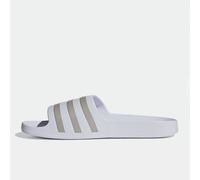 adidas Unisex Adilette Aqua Slide Sandal, White Metalic, 10 US Men