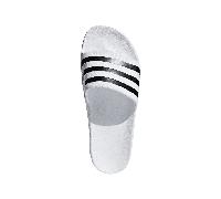 adidas Mens Adilette Aqua Slide Sandals in White Black - Black & Silver - Size UK 11
