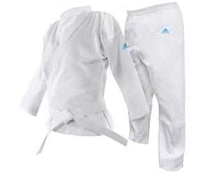 Adidas | Adistart Karate Gi for Men, Women & Kids | Perfect for Training and Sparring | Lightweight Polycotton Martial Arts Uniform with Elasticated Waistband and White Belt