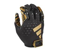 adidas Adizero 13 Football Receiver Gloves, Black/Metallic Gold, X-Large