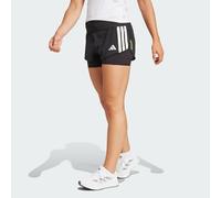 adidas Adizero 2 In 1 Womens Running Shorts Black Gel Pocket Inner Compression