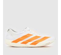 adidas Adizero Adios 9 Trainers in White & Orange UK 8 (EU 42)