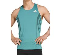 adidas Adizero Archive Mens Running Vest Green Run Quick Drying Jogging Tank Top