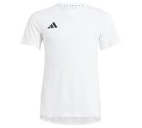 adidas Adizero Essentials Kids Running T-Shirt Breathable Sports Top Youth White