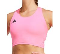 adidas Adizero Essentials Womens Running Crop Top Pink Run Sleeveless Tank Top