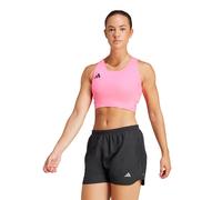 Adidas Adizero Essentials Crop Sports Top Pink S Woman