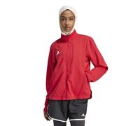adidas Adizero Essentials Womens Running Jacket Sports Water Repellent Red