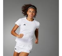 adidas Adizero Essentials Womens Running T-Shirt White Breathable Aeroready