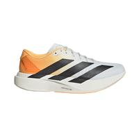adidas Adizero EVO SL Woven Men's Running Shoes | UK 12 in Crystal White/Lucid Tangerine/Iron Metallic