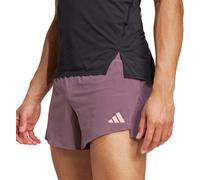 adidas Adizero Gel Mens Running Shorts Purple Zip Pocket Reflective Run Jogging
