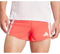 adidas Adizero Gel Pocket Mens Running Shorts Red 3 Inch Zip Pocket Reflective