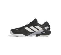 adidas Men's Adizero Ubersonic 5 Tennis Sneaker, Black Zero Metallic Silver Metallic, 12.5 UK