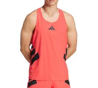 adidas Adizero Road To Records Mens Running Vest Red Run Lightweight Tank Top