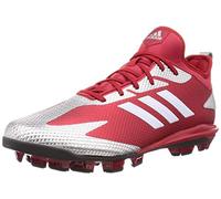 adidas Adizero SP Point Baseball Shoes (Red/White/Silver, 7.5 UK)