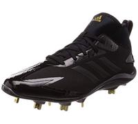 adidas Adizero Stabile Pro Mid Baseball Shoes (Black/Black/Carbon, 8 UK)