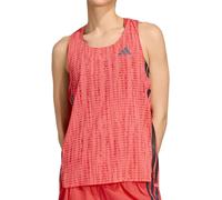 adidas Adizero Womens Running Vest Red Run Sleeveless Round Neck Tank Top Ladies
