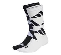 adidas AEROREADY Crew Logo Brand Love Socks 2 Pairs 'Black White' HT3462 XS