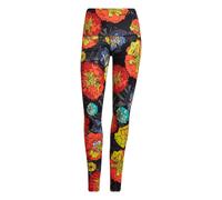 adidas AeroReady Floral Womens Running Leggings XS Black/Brired