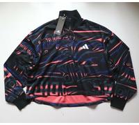 ADIDAS AEROREADY LOGO PRINT DOUBLEKNIT 1/2 ZIP SWEATSHIRT TOP FT9730 WOMEN S
