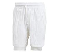 adidas AEROREADY Pro Two-in-One Seersucker Tennis Shorts 'White' IA7101 M