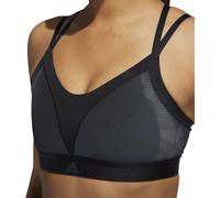 adidas All Me Womens Sports Bra Black Support Compression Gym Workout Fitness