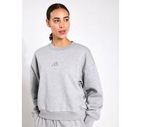 Adidas All SZN Cotton Rich Fleece Relaxed Sweat-shirt Medium Grey Mix
