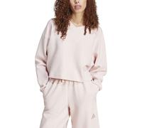Adidas All Szn Ribbed V Neck Sweatshirt Pink M Women