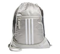 adidas Alliance Ii Sackpack, Wonder Alumina Grey/Putty Beige/White, One Size, Alliance Sackpack, Drawstring Backpack, Lightweight Small Gym Bag for Women, Soccer Backpack