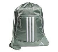 adidas Alliance II Sackpack, Silver Green/White/Onix Grey, One Size, Adidas Unisex Alliance Sackpack (12l) Lightweight Athletic Small Drawstring Team Sports Workout Bag