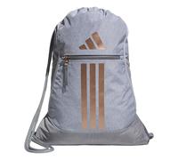 adidas Alliance Sackpack - Drawstring Backpack Small Bag for Men and Women, 3/Twill Grey/Rose Gold/Grey, One Size, Alliance Sackpack - Drawstring Backpack for Sports, Small Gym Bag