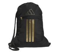 adidas Alliance Sackpack - Drawstring Backpack Small Bag for Men and Women, Black/Gold Metallic, One Size