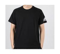 adidas Alphabet Logo Casual Sports Round Neck Short Sleeve Black FL3949 M