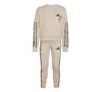 adidas Girl's Animal Leggings Set Track_Suit, Crystal Linen/MULTICOLOR/dark brown, 6-7 Years