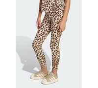 adidas Girl's Animal Print Sport Leggings Tights, Crystal Linen/Khaki Six/dark brown/dark brown, 7-8 Years
