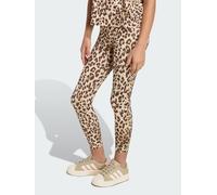 adidas Girl's Animal Print Sport Leggings Tights, Crystal Linen/Khaki Six/dark brown/dark brown, 9-10 Years