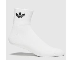 adidas Ankle Socks 3 Pack in White & Black, Logo Detail, Fabric, Size: 6.5-8 UK 6.5-8