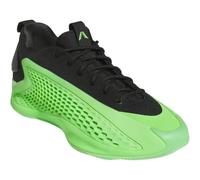 adidas Anthony Edwards 1 Low Basketball Shoes, Black and Green, Rubber Sole, Boost Technology and Lightstrike, green, 12 UK