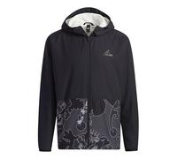 adidas Aop Block Colorblock Windproof Fleece Lined Stay Warm Hooded Jacket Black GT6484 XL