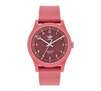 adidas AOST22046 Women's Analogue Quartz Watch with Plastic Strap, Red Strap, Red, Bracelet
